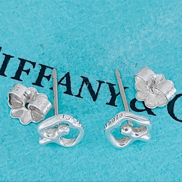 Tiffany & Co. Sterling Silver Apple Studs|Elsa Perriti - Picture 4 of 4